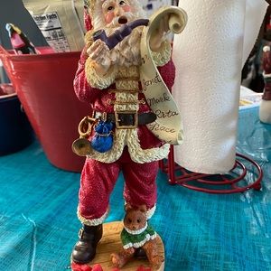 One very heavy cute Santa.